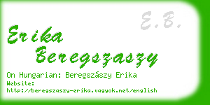 erika beregszaszy business card